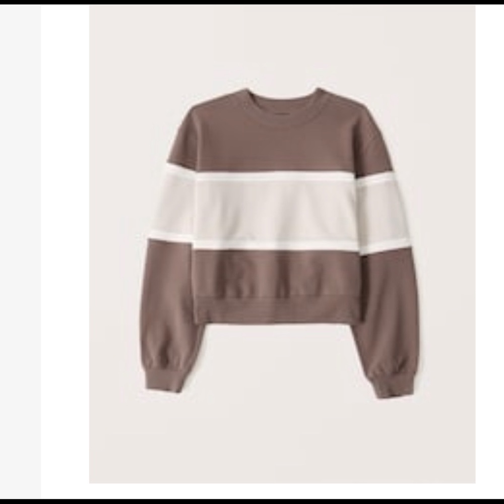 Abercrombie colorblock crew sweatshirt